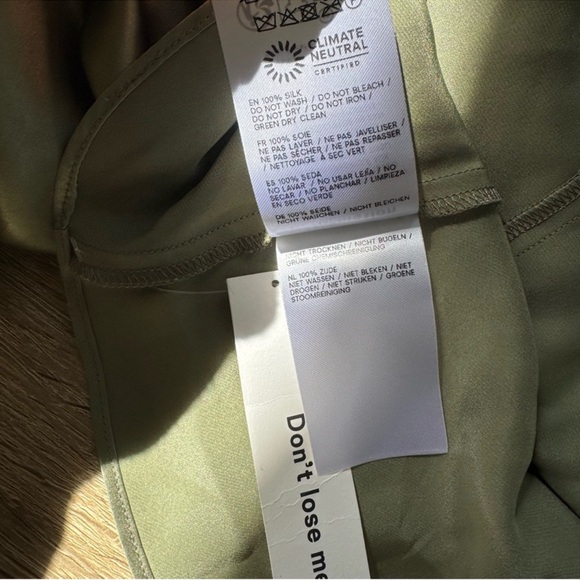 NWT Reformation Casette Silk Maxi Dress Artichoke Green 8 - Picture 10 of 13